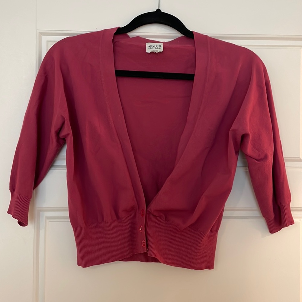 Armani cardigan in Rose